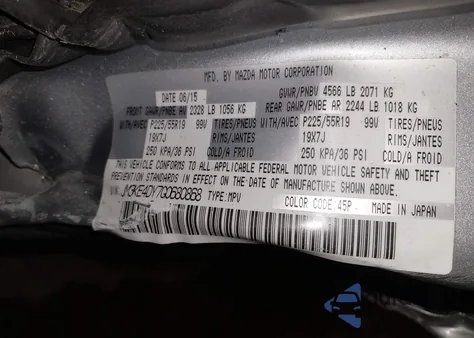 2016 Mazda Cx-5 Grand Touring from USA, damaged, VIN JM3KE4DY7G0680868